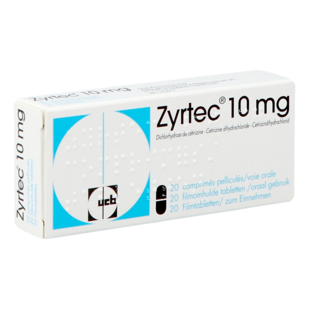 Zyrtec 10mg · 20 filmomhulde tabletten