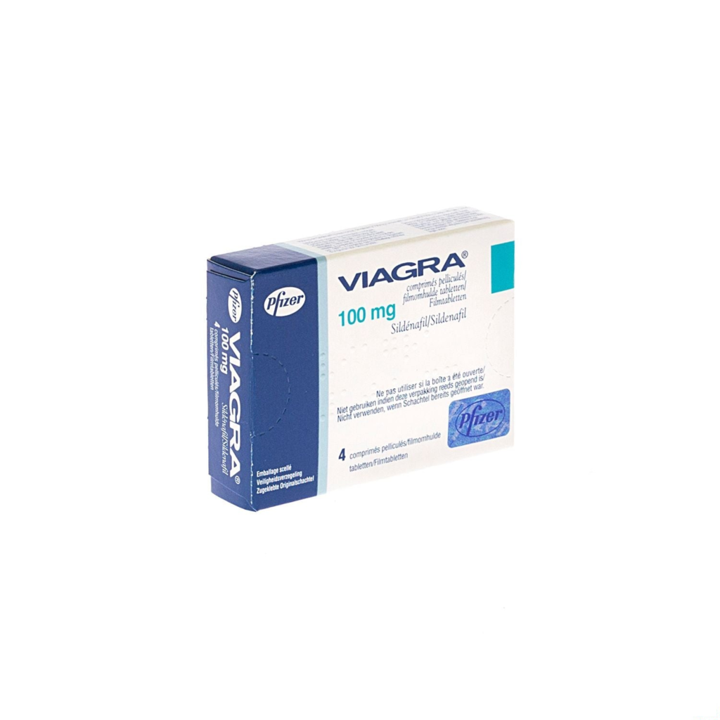 Viagra 100 mg · 4 filmomhulde tabletten
