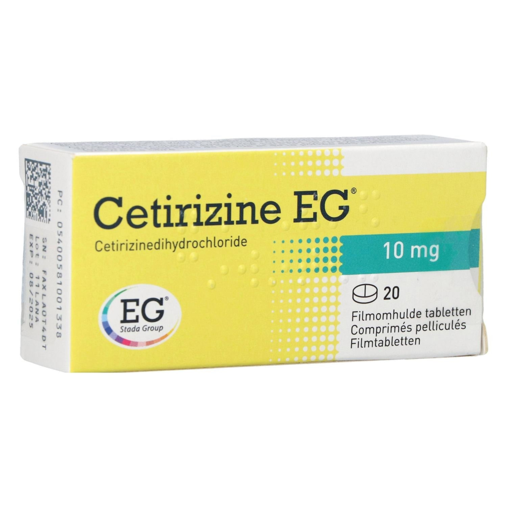 Cetirizine EG 10mg · 20 filmomhulde tabletten