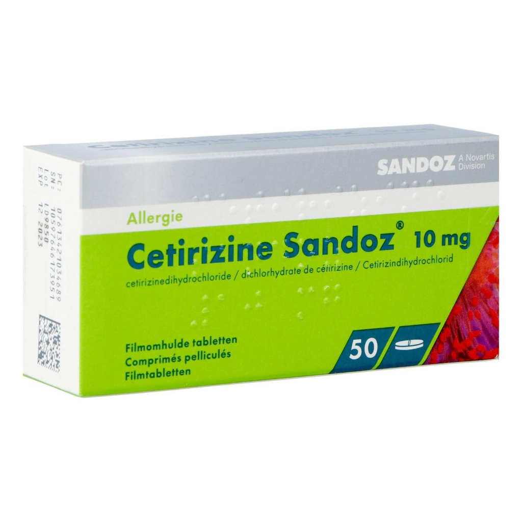 Cetirizine Sandoz 10mg · 50 tabletten