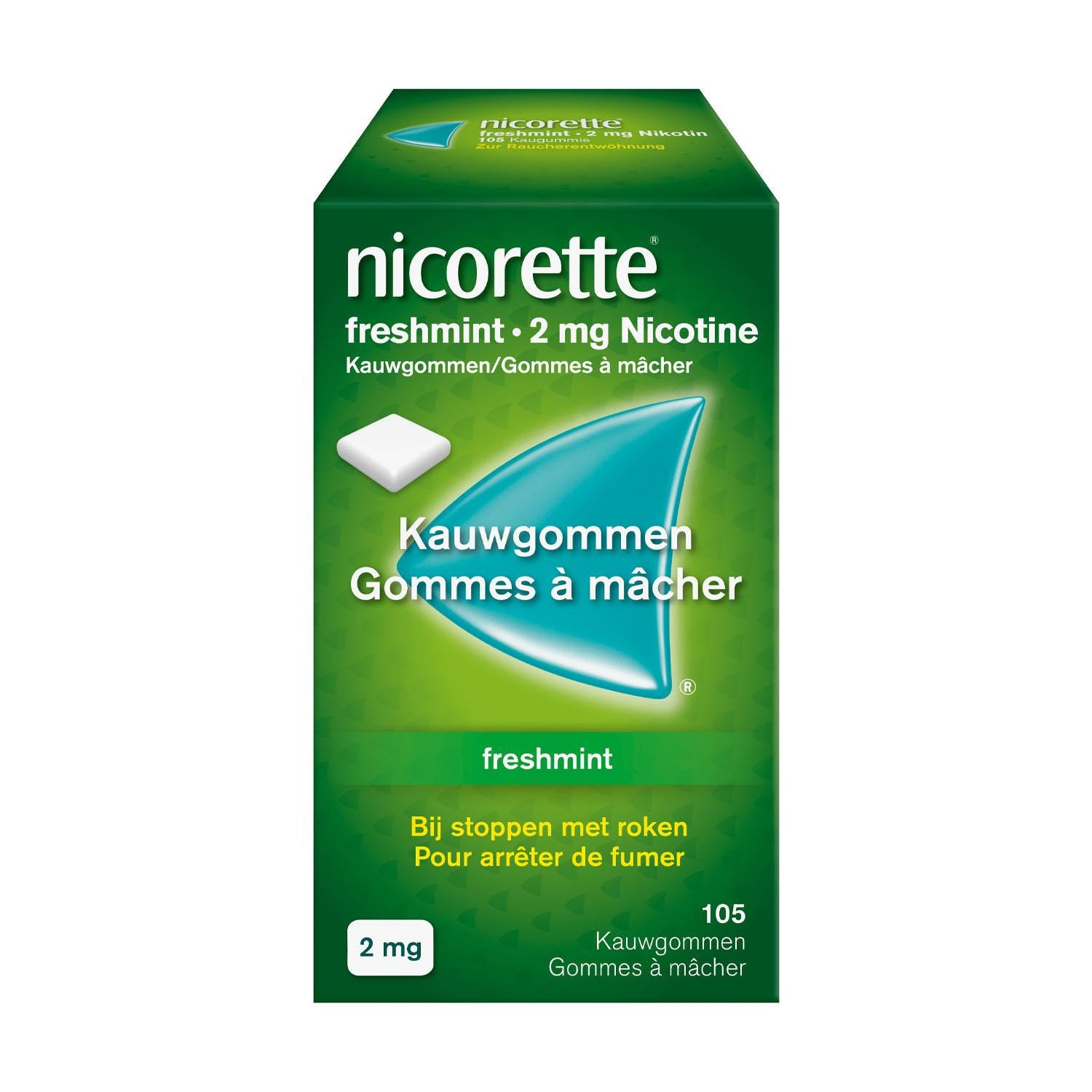 Nicorette Freshmint 2 mg · 105 kauwgoms