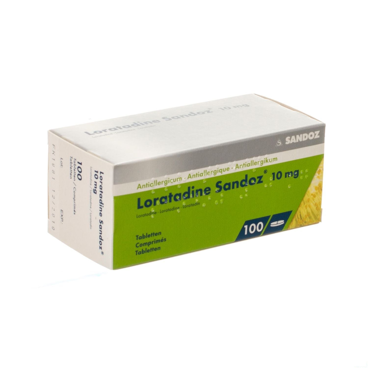Loratadine Sandoz 10mg · 100 tabletten