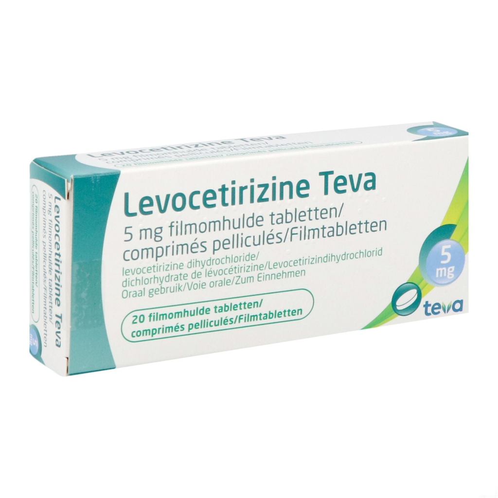 Levocetirizine Teva 5mg · 20 filmomhulde tabletten