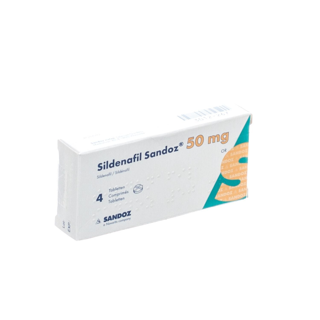Sildenafil Sandoz 50 mg · 4 tabletten