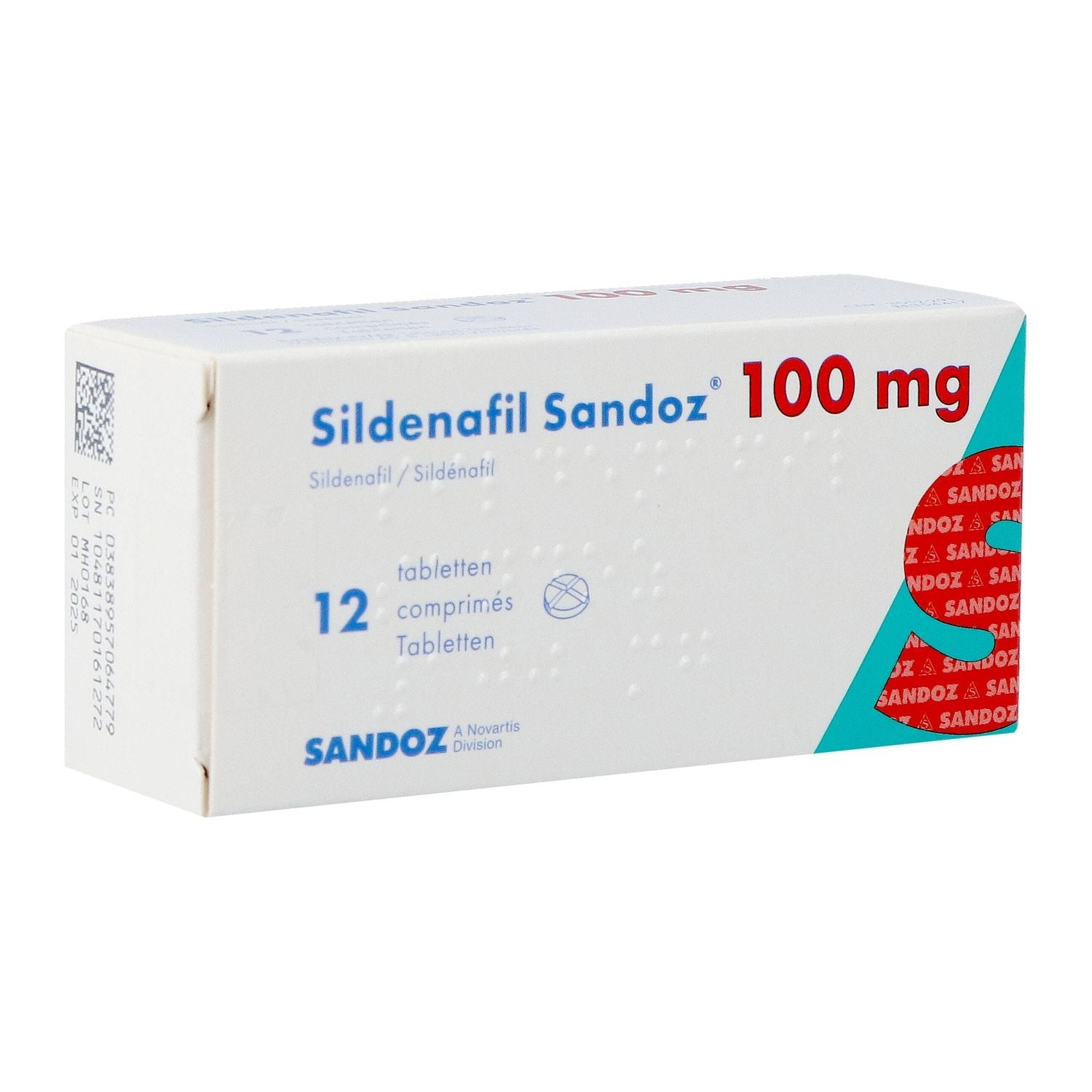 Sildenafil Sandoz 100 mg · 12 tabletten