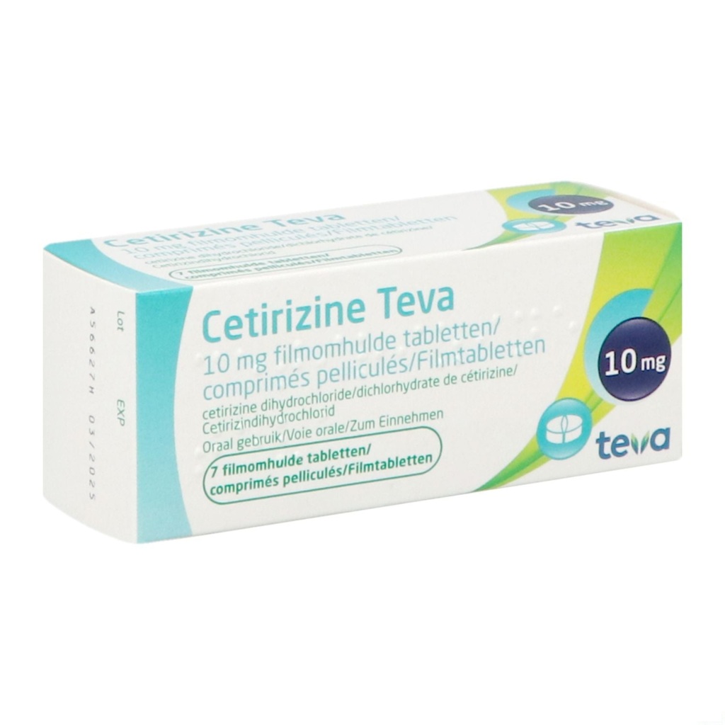Cetirizine Teva 10mg · 7 filmomhulde tabletten