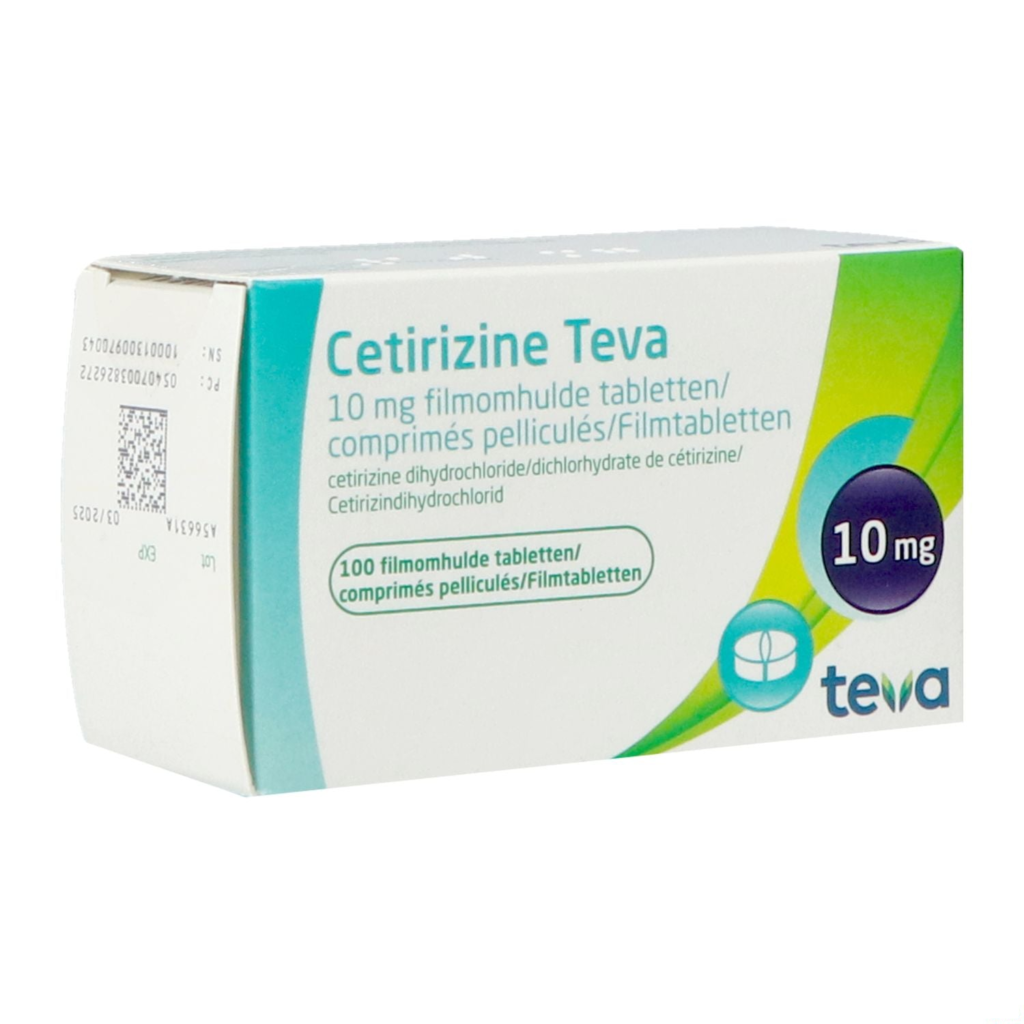 Cetirizine Teva 10mg · 100 filmomhulde tabletten
