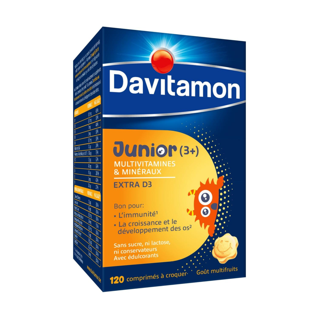 Davitamon Junior Multifruit, 120 kauwtabletten