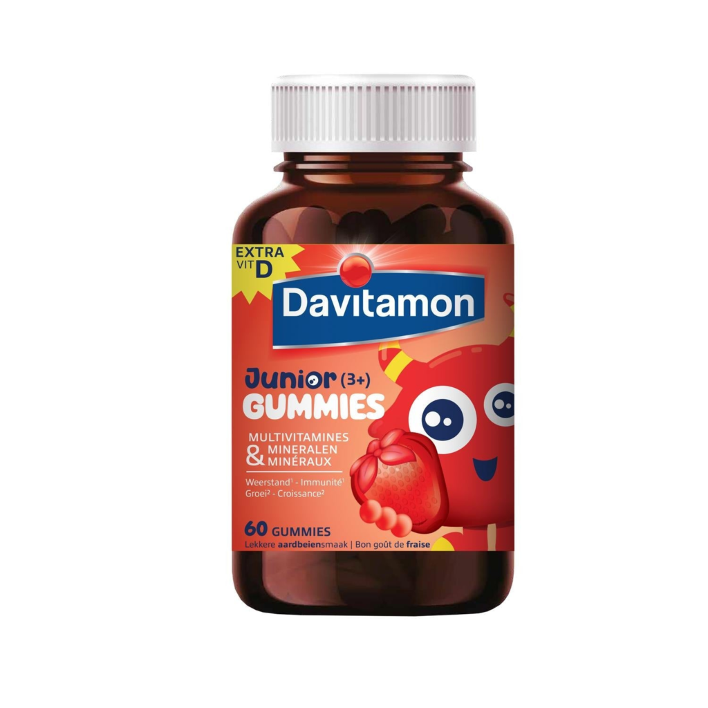 Davitamon Junior Aardbei, 60 gummies