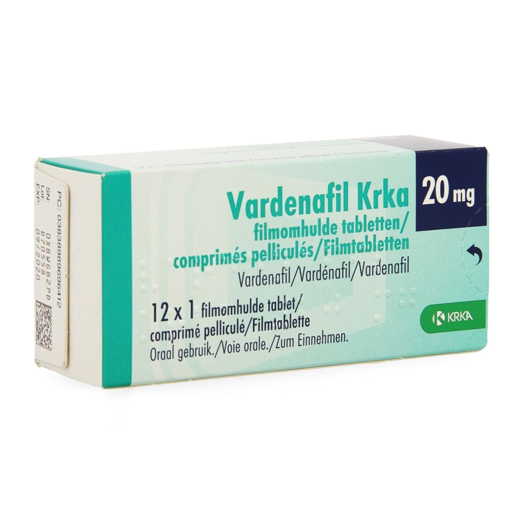 Vardenafil Krka 20 mg · 12 filmomhulde tabletten