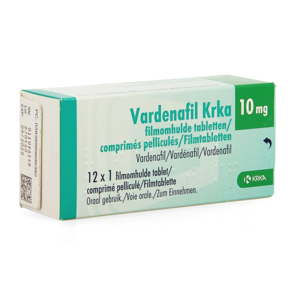 Vardenafil Krka 10 mg · 12 filmomhulde tabletten