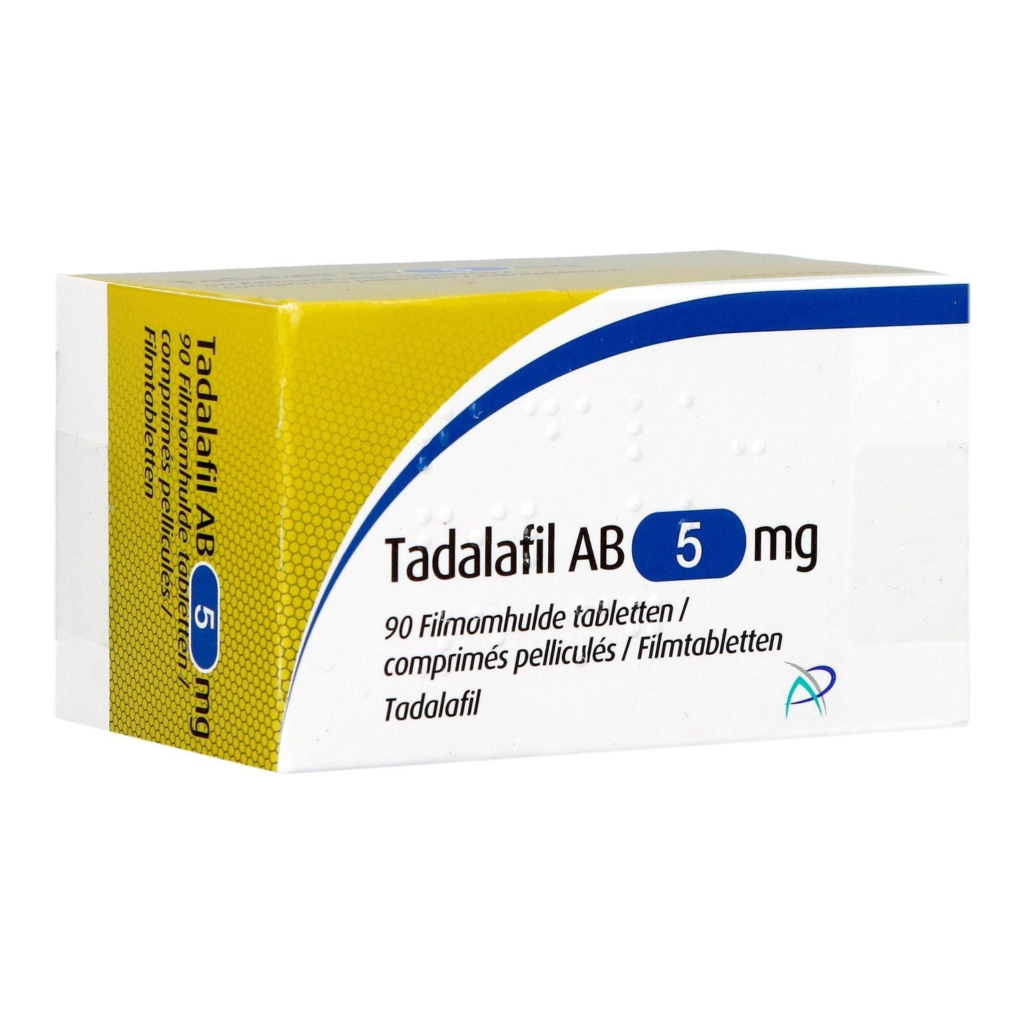 Tadalafil AB 5 mg · 90 filmomhulde tabletten