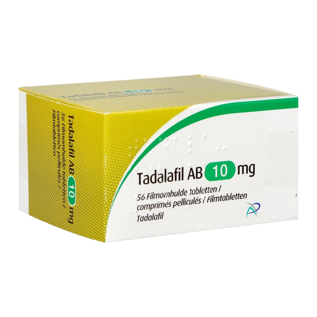 Tadalafil AB 10 mg · 56 filmomhulde tabletten