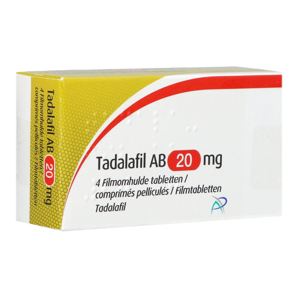 Tadalafil AB 20 mg · 4 filmomhulde tabletten