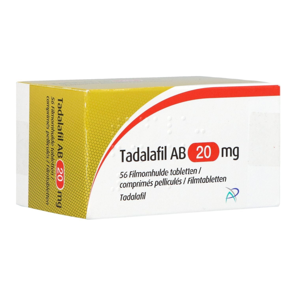 Tadalafil AB 20 mg · 56 filmomhulde tabletten