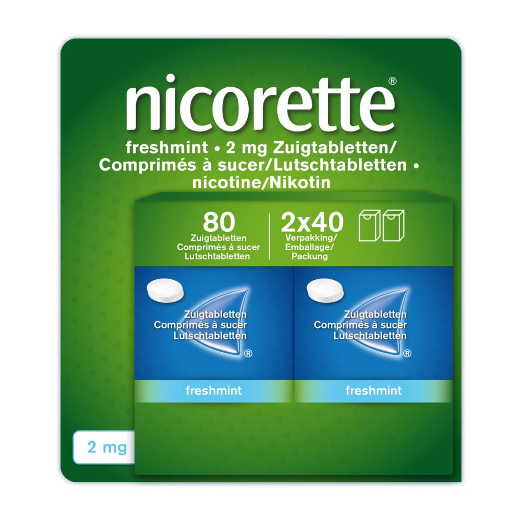 Nicorette Freshmint 2mg · 80 zuigtabletten
